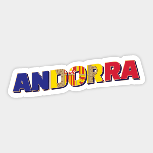 Andorra Vintage style retro souvenir Sticker